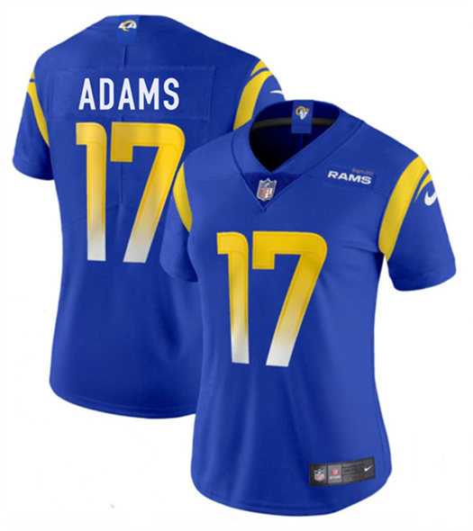 Women%27s Los Angeles Rams #17 Davante Adams Blue 2025 Vapor Untouchable Limited Stitched Jersey Dzhi->new york yankees->MLB Jersey